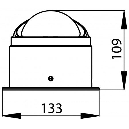 RIVIERA BUSSOLA BA3 Kompass 70mm Aufbauversion - LED-Beleuchtung mit entspiegelter Glaskuppe