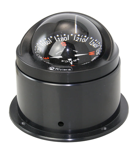 RIVIERA BUSSOLA BA3 Kompass 70mm Aufbauversion - LED-Beleuchtung mit entspiegelter Glaskuppe
