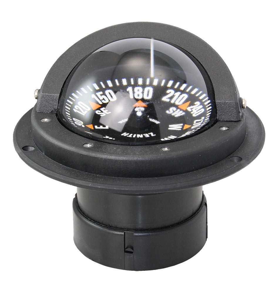 RIVIERA ZENITH BZ1 Kompass 80mm Einbaumontage - LED-Beleuchtung mit entspiegelter Glaskuppe