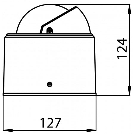 RIVIERA ZENITH BZ3 Kompass 80mm Aufbauversion - LED-Beleuchtung mit entspiegelter Glaskuppe