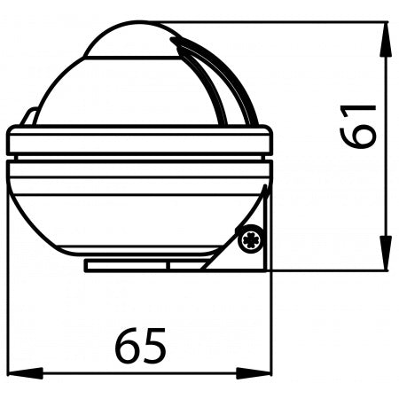 RIVIERA CASSIOPEA BC2 Kompass 48mm mit Seitenmontage - Kompakter Kompass für kleine Boote