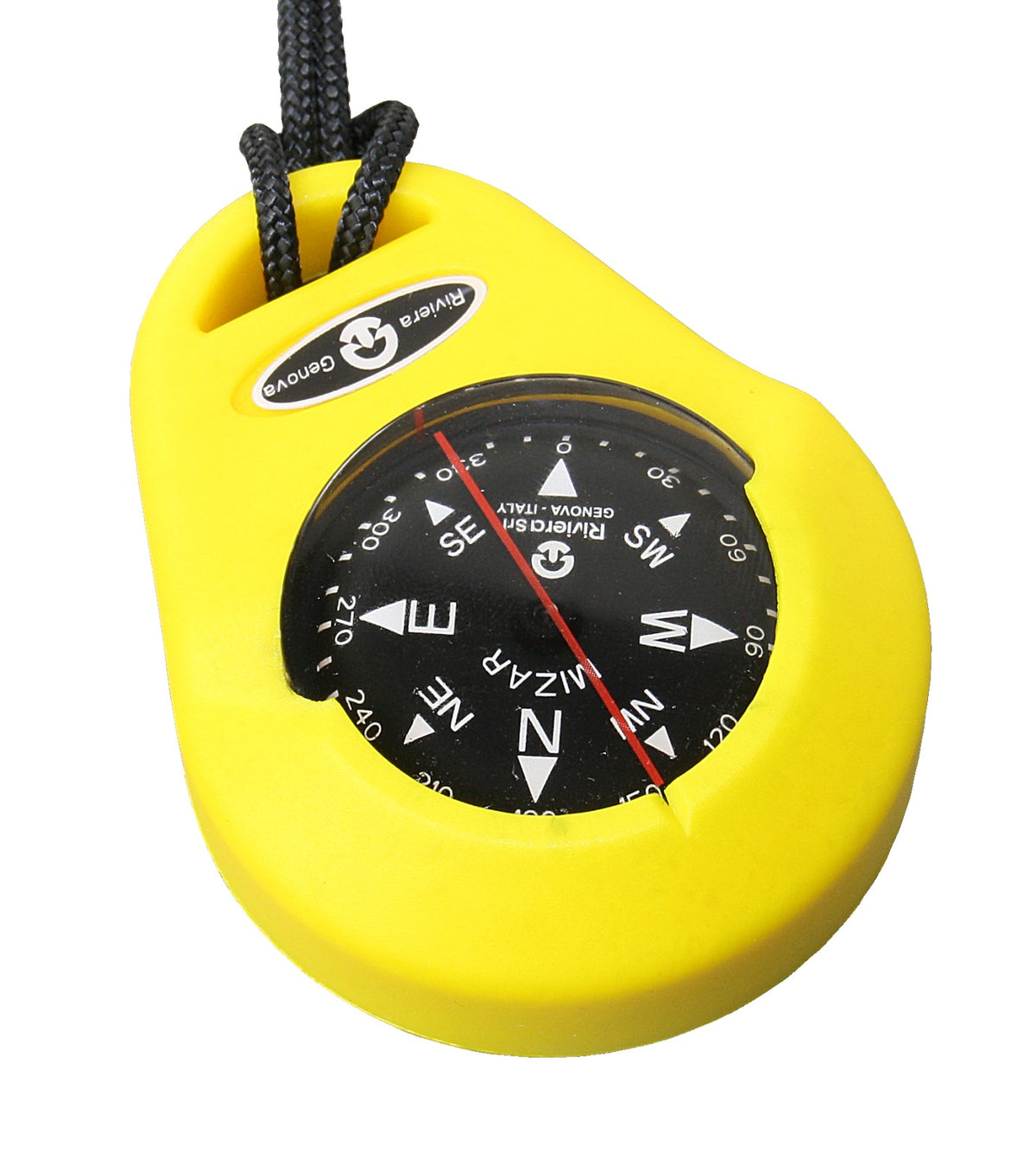 RIVIERA IRIS Handkompass 47,6mm - Schwimmfähiger Peilkompass in 4 Farben gelb