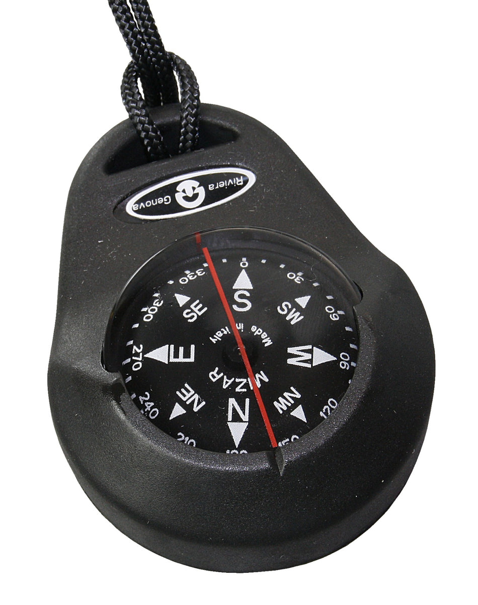 RIVIERA IRIS Handkompass 47,6mm - Schwimmfähiger Peilkompass in 4 Farben schwarz