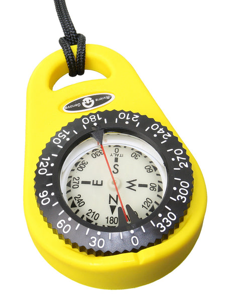 RIVIERA CONTEST 101 Handkompass 47,6mm - Schwimmfähiger Peilkompass in 4 Farben gelb