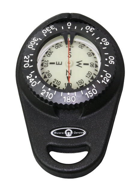 RIVIERA CONTEST 101 Handkompass 47,6mm - Schwimmfähiger Peilkompass in 4 Farben schwarz