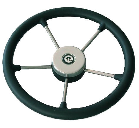 RIVIERA Steuerrad VR01 Edelstahl/TPE 325mm schwarz/grau schwarz