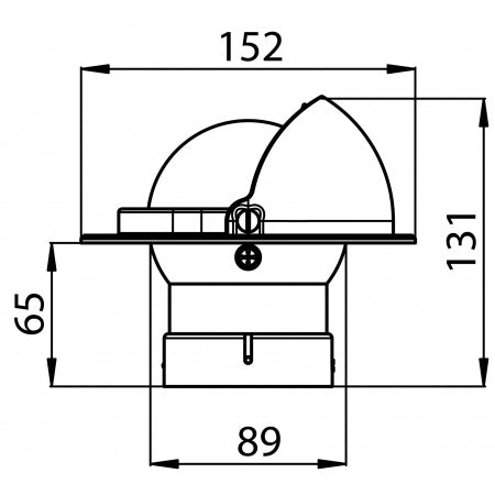 RIVIERA ZENITH BZ4 Kompass 80mm - Einbaukompass mit LED-Beleuchtung und Schutzabdeckung