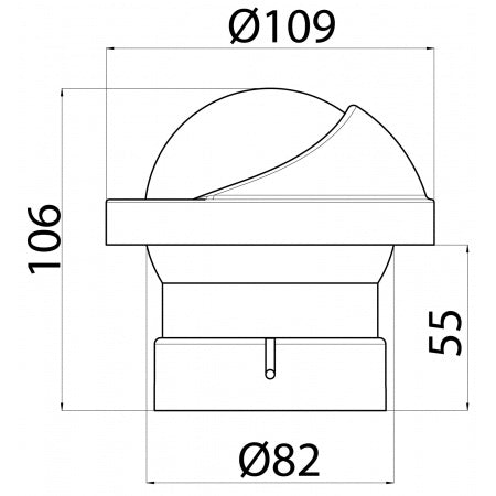RIVIERA BUSSOLA BA1 slim Kompass 70mm - Flacher Einbaukompass mit LED-Beleuchtung