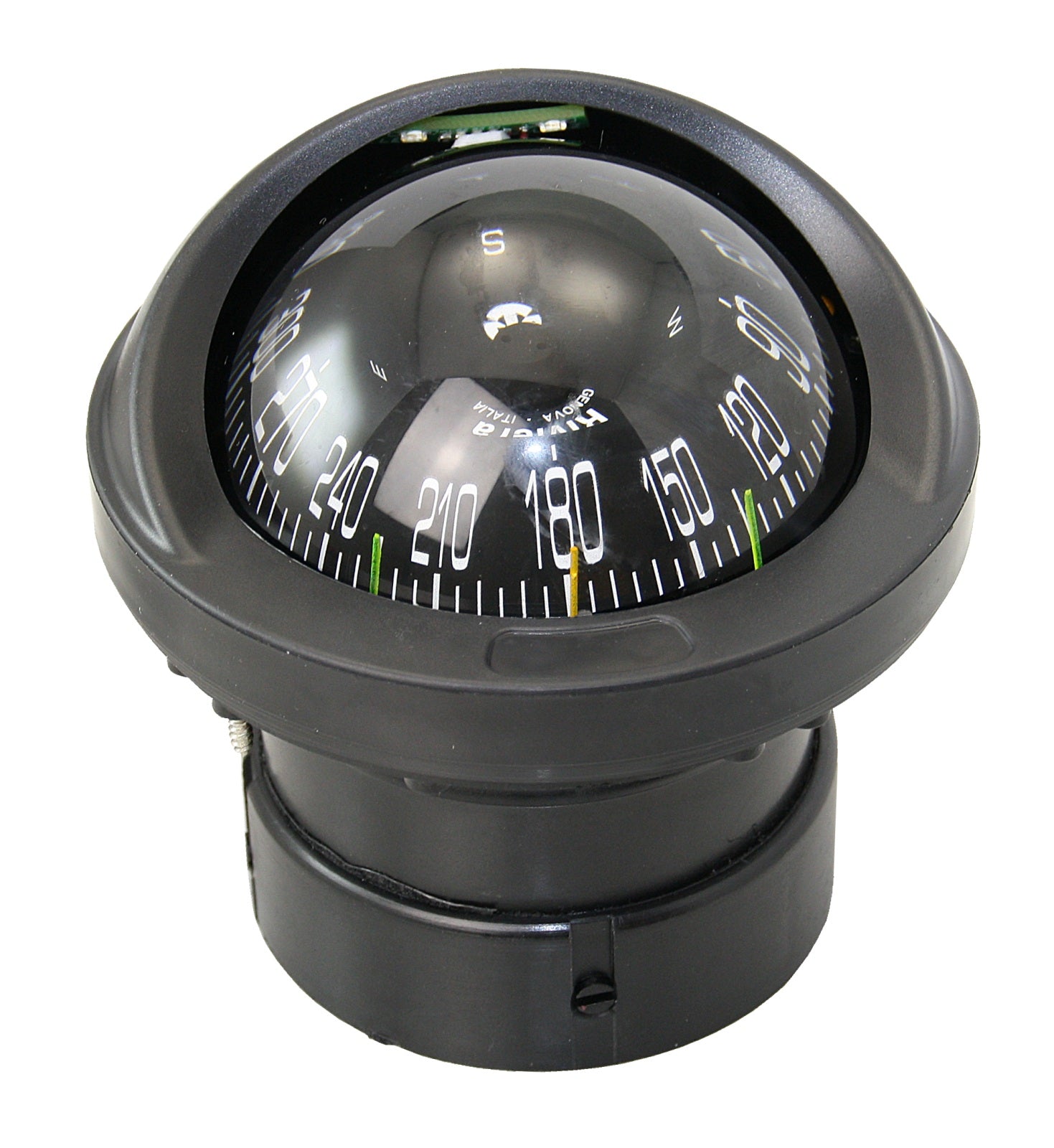 RIVIERA BUSSOLA BA1 slim Kompass 70mm - Flacher Einbaukompass mit LED-Beleuchtung