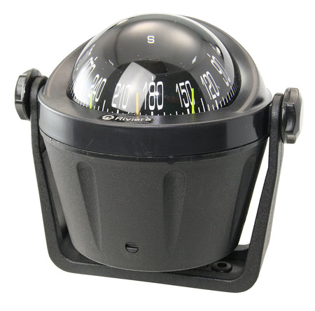 RIVIERA BUSSOLA BA2 Kompass 70mm mit Haltebügel - Frontablesung mit LED-Beleuchtung schwarz