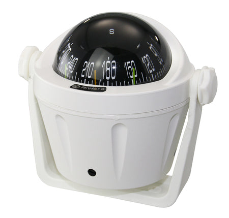 RIVIERA BUSSOLA BA2 Kompass 70mm mit Haltebügel - Frontablesung mit LED-Beleuchtung weiß