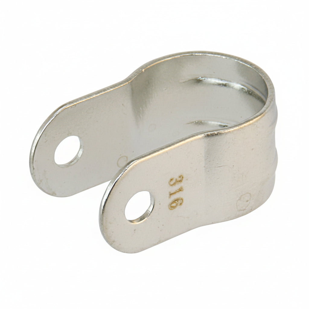 Rohrschellen für Rollfock Edelstahl 1.4401 - 25mm Rohr-Ø für 25 mm Rohr Ø