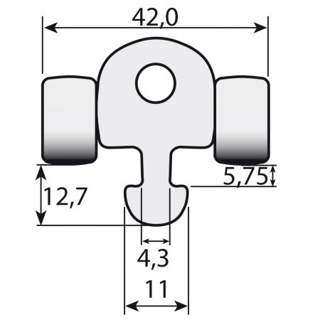 RUTGERSON Full-Batten-Lattenrutscher für Profile 11–23 mm 11 mm