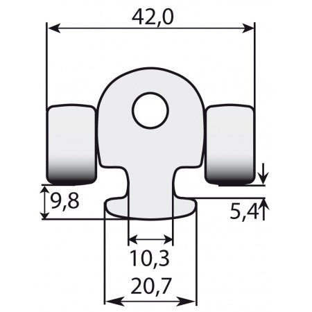 RUTGERSON Full-Batten-Lattenrutscher für Profile 11–23 mm 23 mm