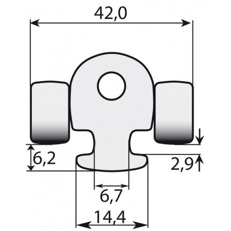 RUTGERSON Full-Batten-Lattenrutscher für Profile 11–23 mm 16 mm