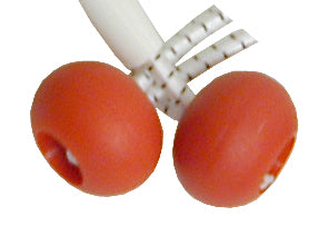 Kugel-Zeisinge Gummileine 4mm mit farbigen Kugeln - 25-60cm Rot