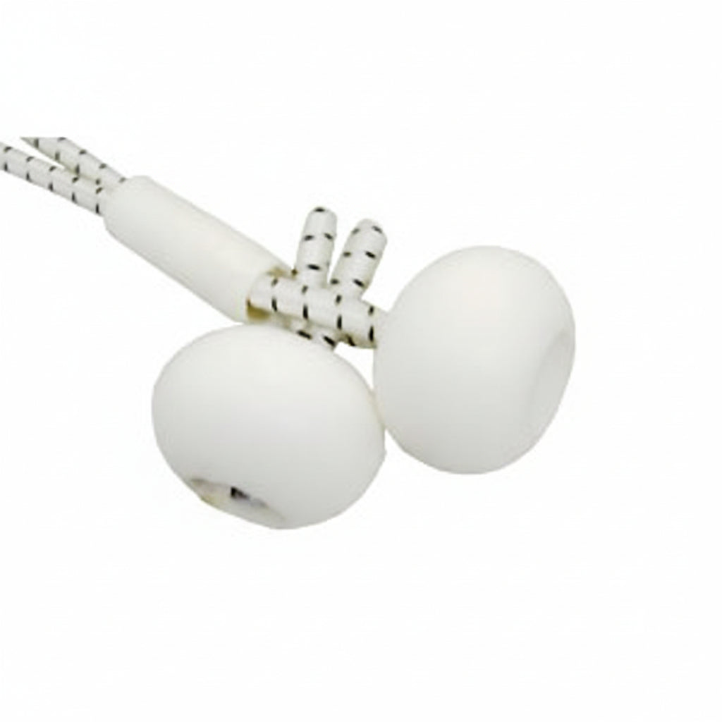 Kugel-Zeisinge Gummileine 4mm mit farbigen Kugeln - 25-60cm Weiß