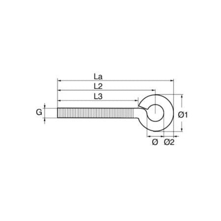 Schraubösen Edelstahl 1.4301 – M5, M6, M8 Gewinde