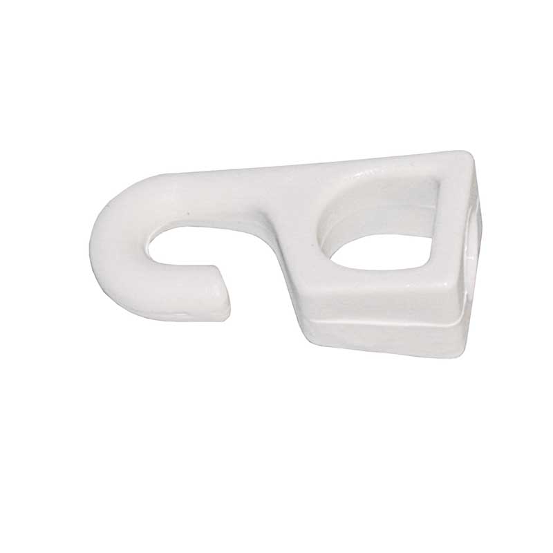 Seilhaken Kunststoff für 6-8mm Seil - weiß & schwarz Weiß