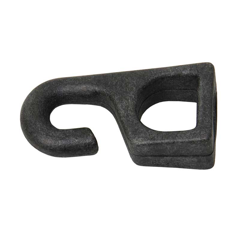 Seilhaken Kunststoff für 6-8mm Seil - weiß & schwarz Schwarz