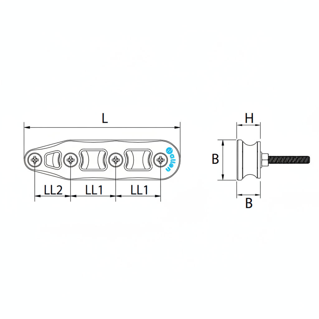 ALLEN Deckumlenkblöcke verschiedene Größen – 20x8mm, 30x10mm und 40x16mm Rollen für Tauwerk bis 16mm
