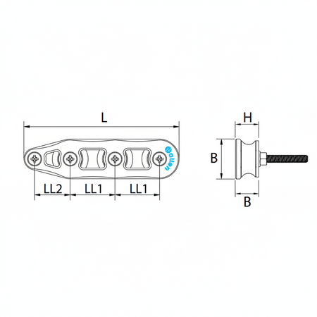 ALLEN Deckumlenkblöcke verschiedene Größen – 20x8mm, 30x10mm und 40x16mm Rollen für Tauwerk bis 16mm
