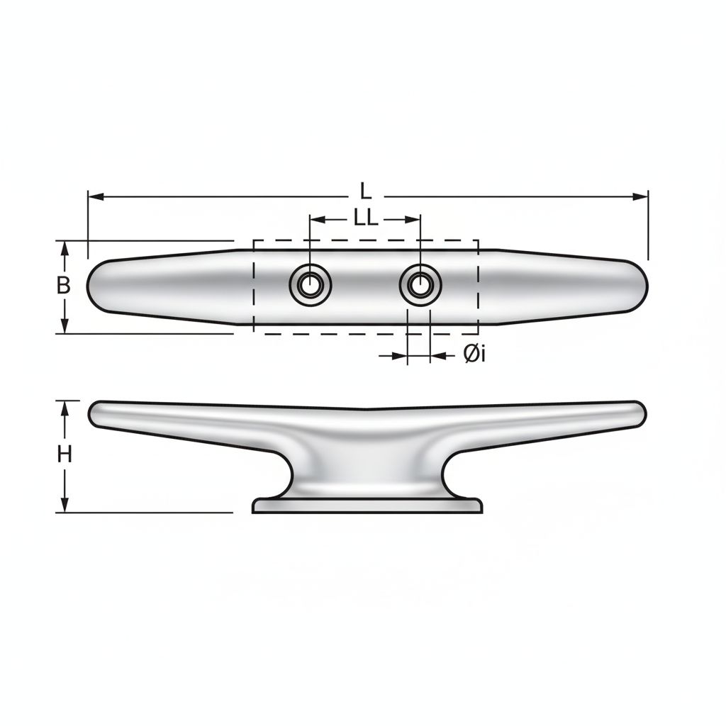 Edelstahlklampe mit flachem Klampenblatt 100-250mm