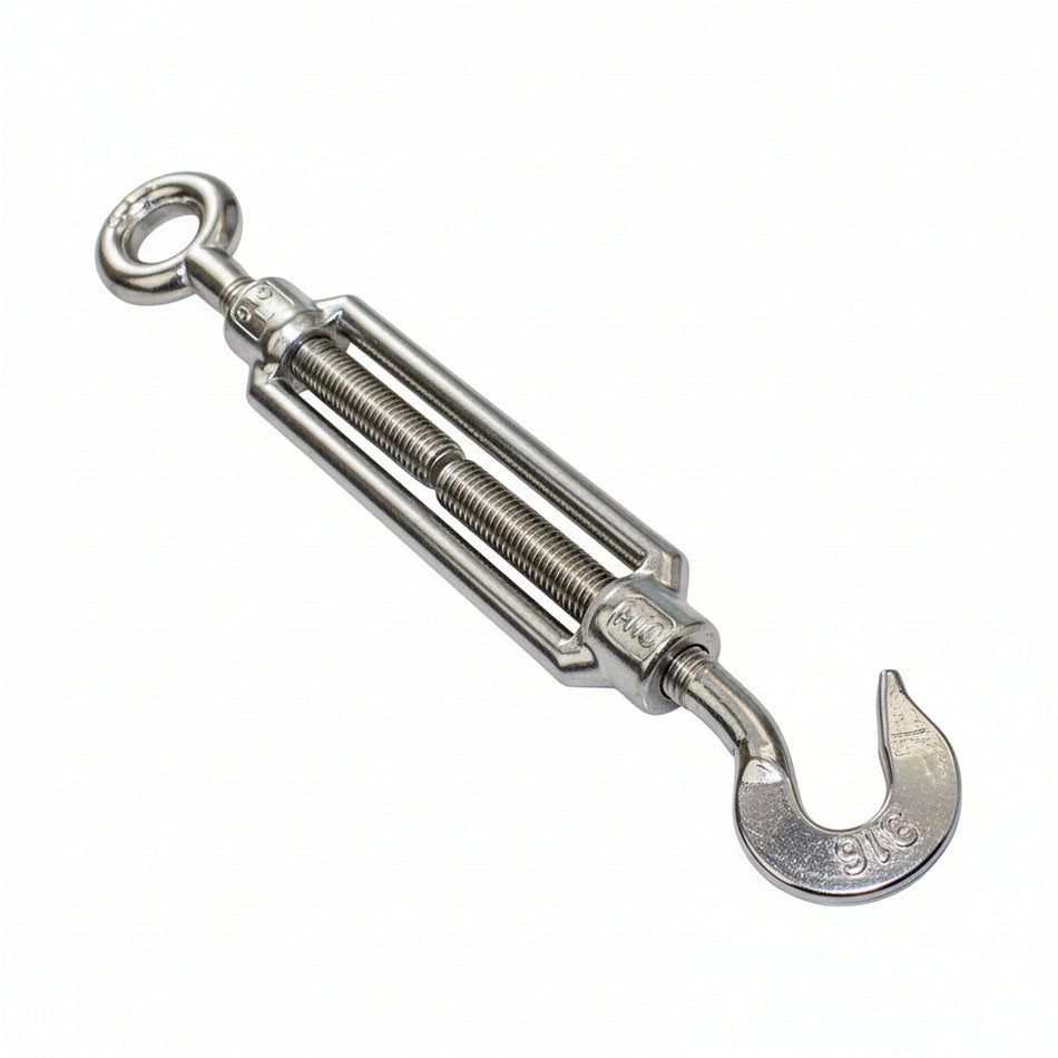 Spannschloss Auge/Haken - DIN 1480 Edelstahl A4 AISI316