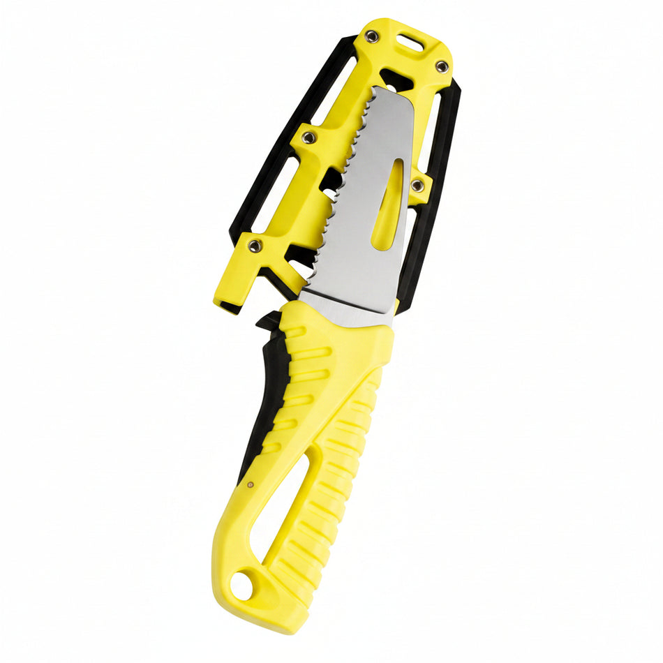 Wichard Notfallmesser SR10192 – Feststehende Klinge, Edelstahl N680, fluoreszierender Griff