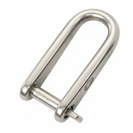 WICHARD Standard Schraubschäkel - gerade Form (D-Form lang) mit selbstsicherndem Bolzen