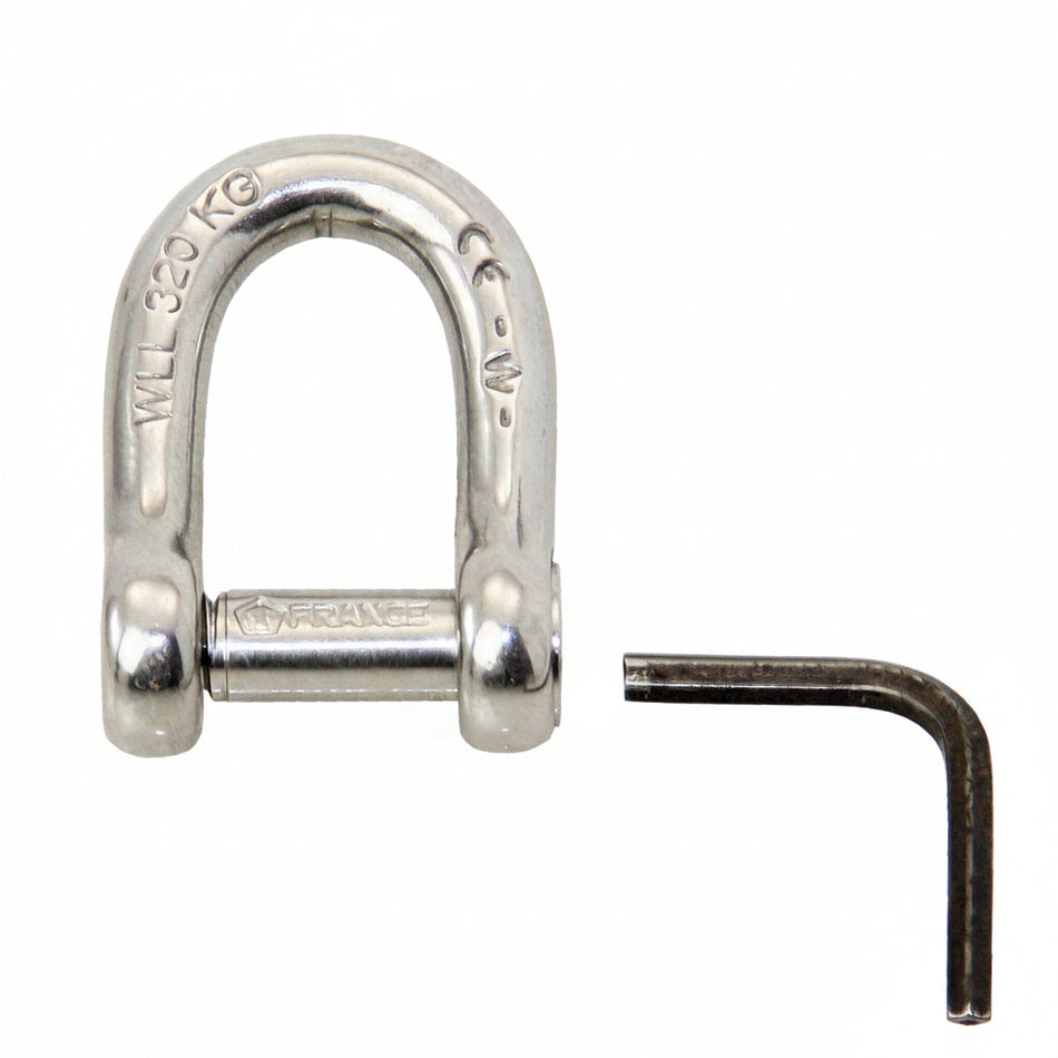 WICHARD Schraubschäkel mit Innensechskant-Bolzen - gerade Form (D-Form) CE WLL