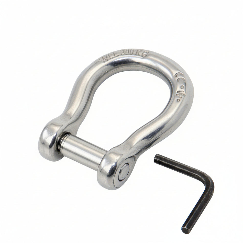 WICHARD Schraubschäkel mit Innensechskant-Bolzen - geschweifte Form (Omega) CE WLL