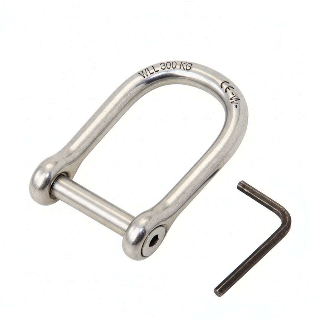 WICHARD Schraubschäkel mit Innensechskant-Bolzen - gerade Form extra weit CE WLL