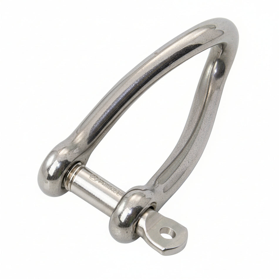 WICHARD Schraubschäkel - gedreht lang mit selbstsicherndem Bolzen