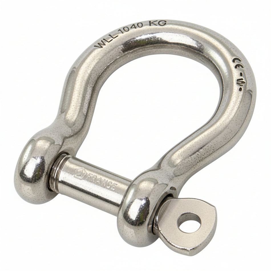 WICHARD Schraubschäkel - gedreht lang mit selbstsicherndem Bolzen