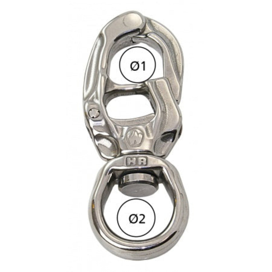 WICHARD TRIGGER Schnappschäkel Edelstahl 1.4542 hochfest mit Universal Wirbelauge