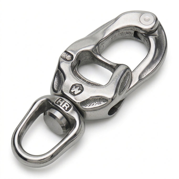 WICHARD TRIGGER Schnappschäkel – Universal-Wirbelauge, Edelstahl 1.4542 SR2660-SB