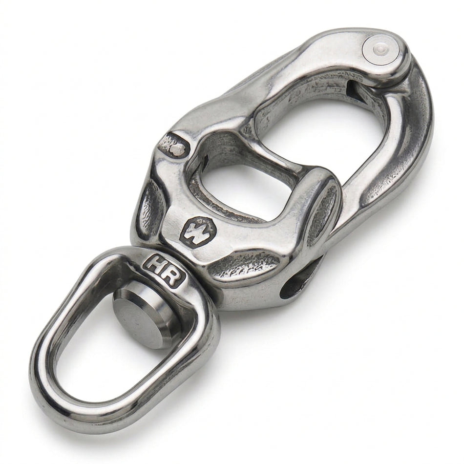 WICHARD TRIGGER Schnappschäkel – Universal-Wirbelauge, Edelstahl 1.4542 SR2660-SB