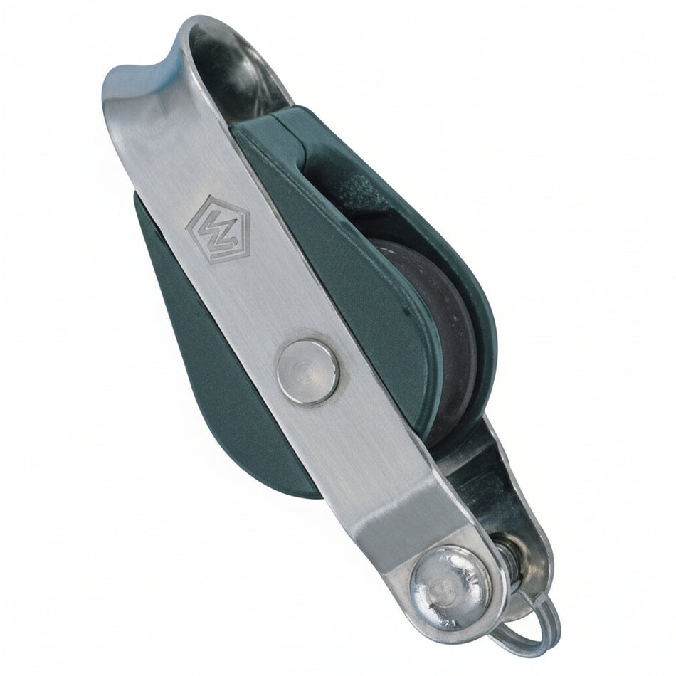 WICHARD Einfachblock 25mm – Gleit- oder Kugelgelagert – Festes Auge & U-Bügel