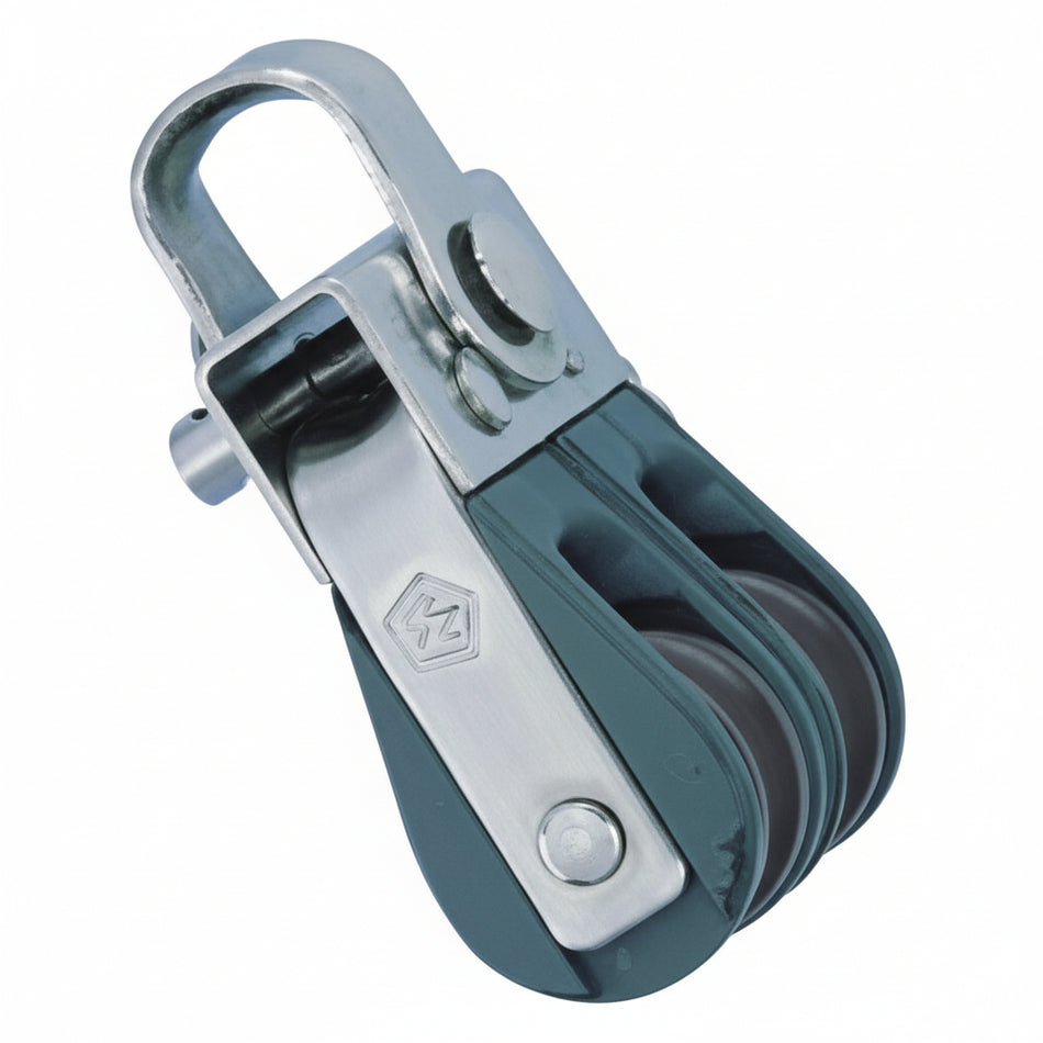 WICHARD Doppelblock gleitl. 18mm, Seil 4-6mm, Schäkel