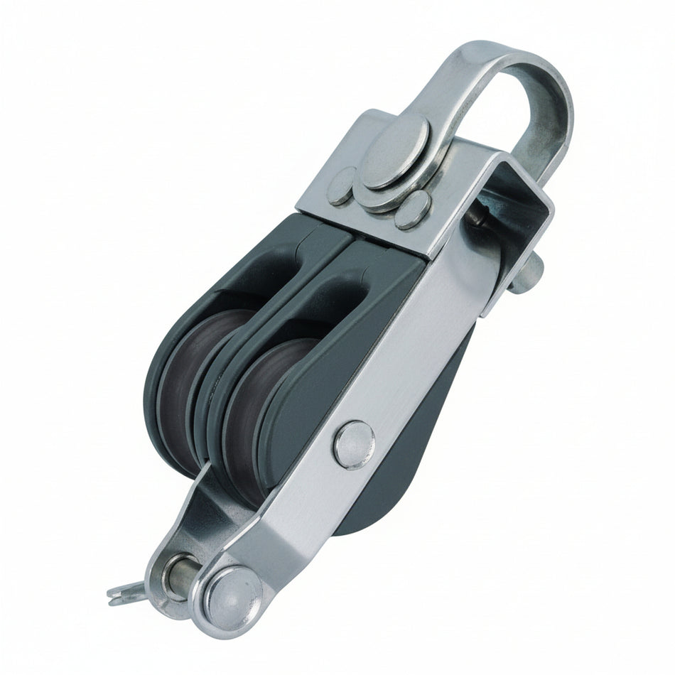 WICHARD Doppelblock 25mm – Gleit- oder Kugelgelagert – Festes Auge & U-Bügel