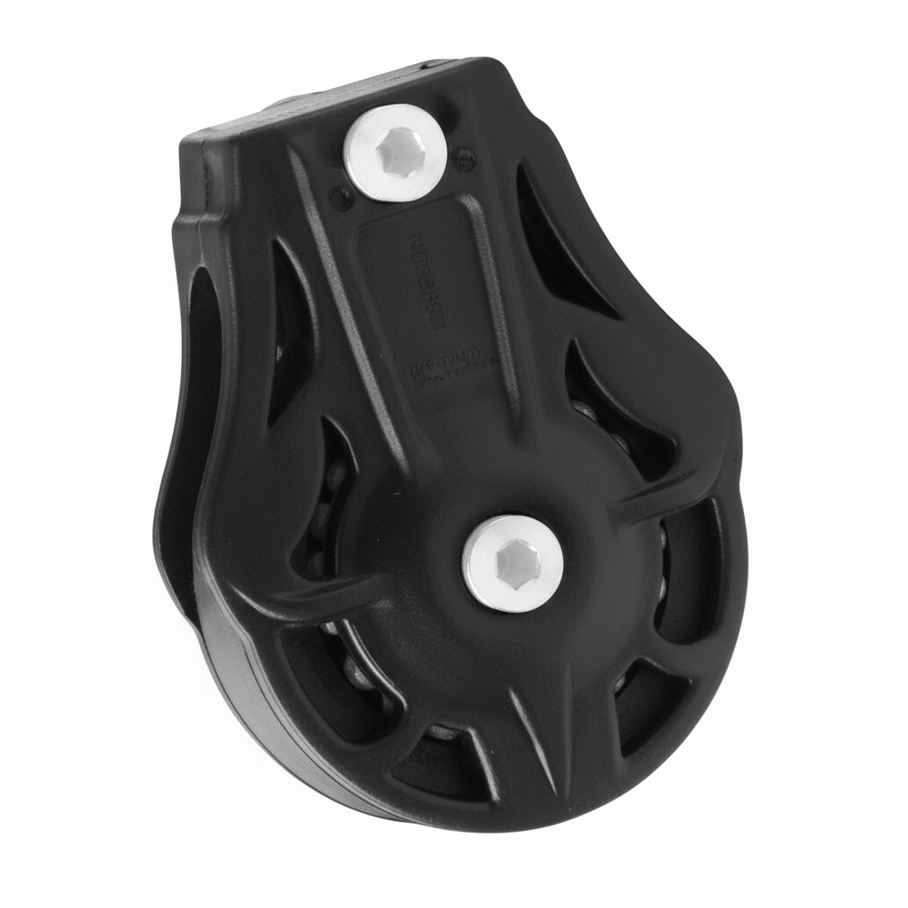 WICHARD Liegeblock für liegende Montage, gleitgelagert und kugelgelagert, 45mm Rollendurchmesser, für Tauwerk bis 10mm, maritime Bootsbeschläge