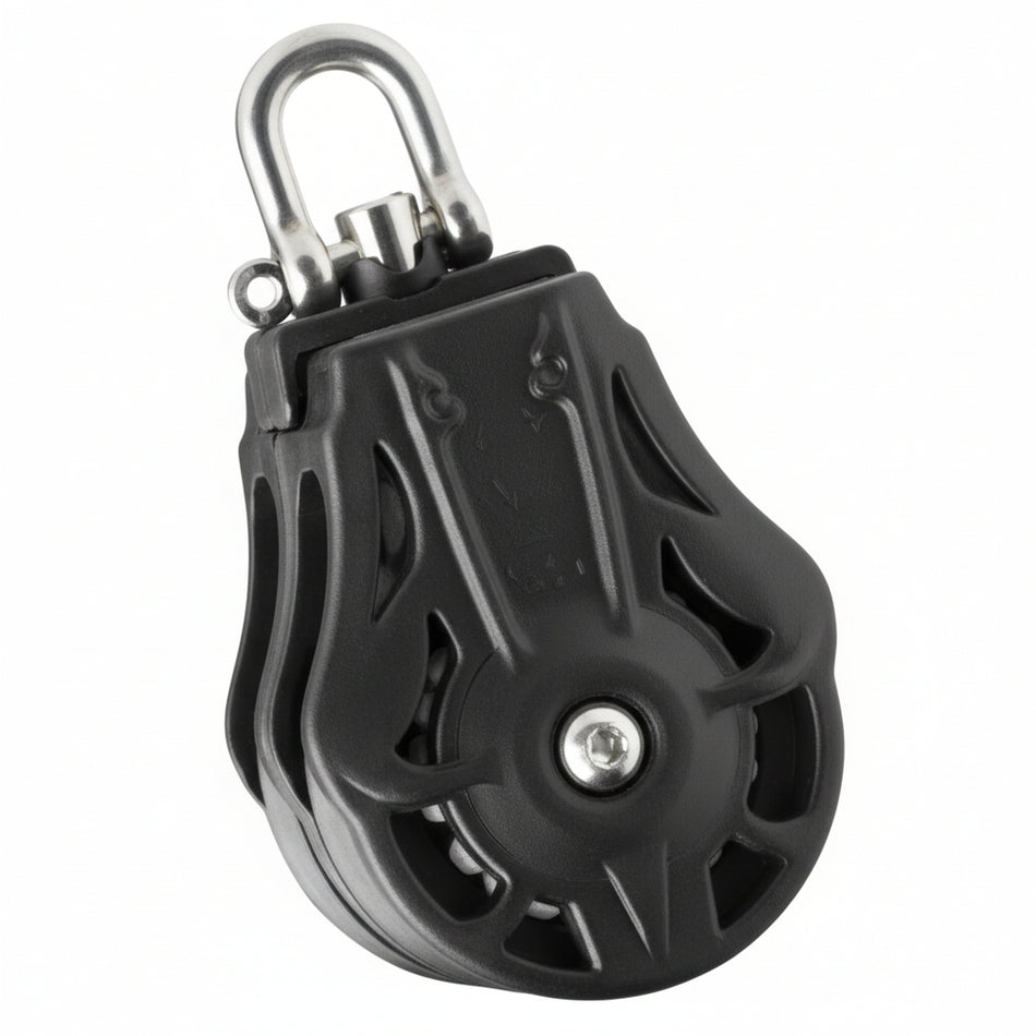 WICHARD Doppelblock mit Wirbelschäkel - 70mm Scheibe für Tau bis 14mm