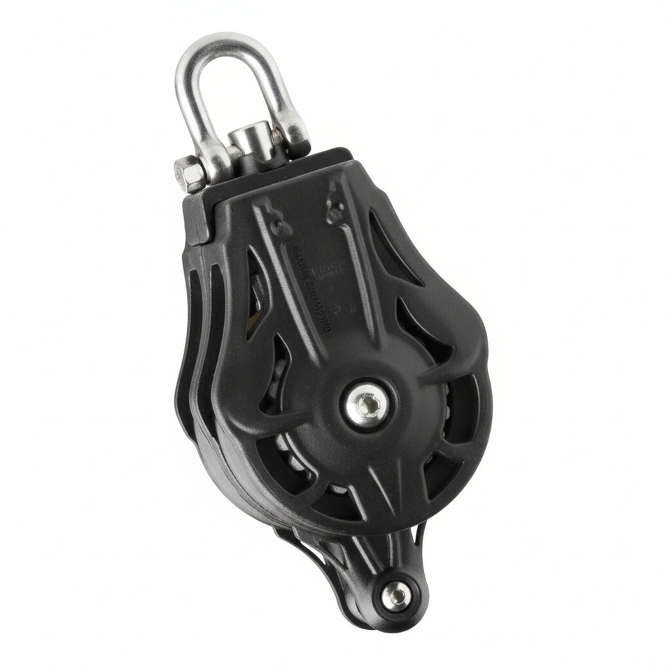 WICHARD Doppelblock gleitl./kugelgel. 55mm, Seil 12mm, Wirbelsch, U-Bügel