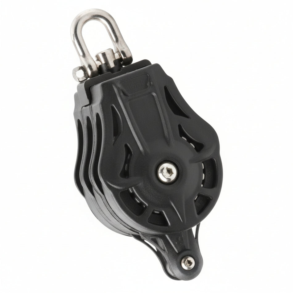 WICHARD Dreifachblock 35mm – Gleit- oder Kugelgelagert – Wirbelauge & Hundsfott