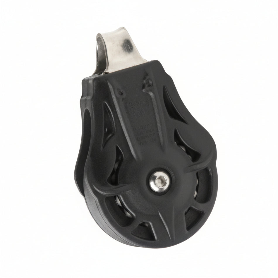 WICHARD Einfachblock gleitl./kugelgel. 55mm, Seil 12mm, Auge