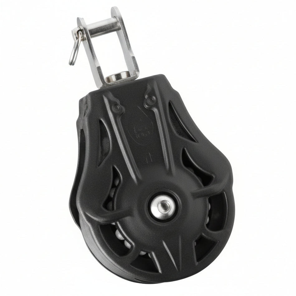 WICHARD Einfachblock gleitl./kugelgel. 55mm, Seil 12mm, Wirbelgabel