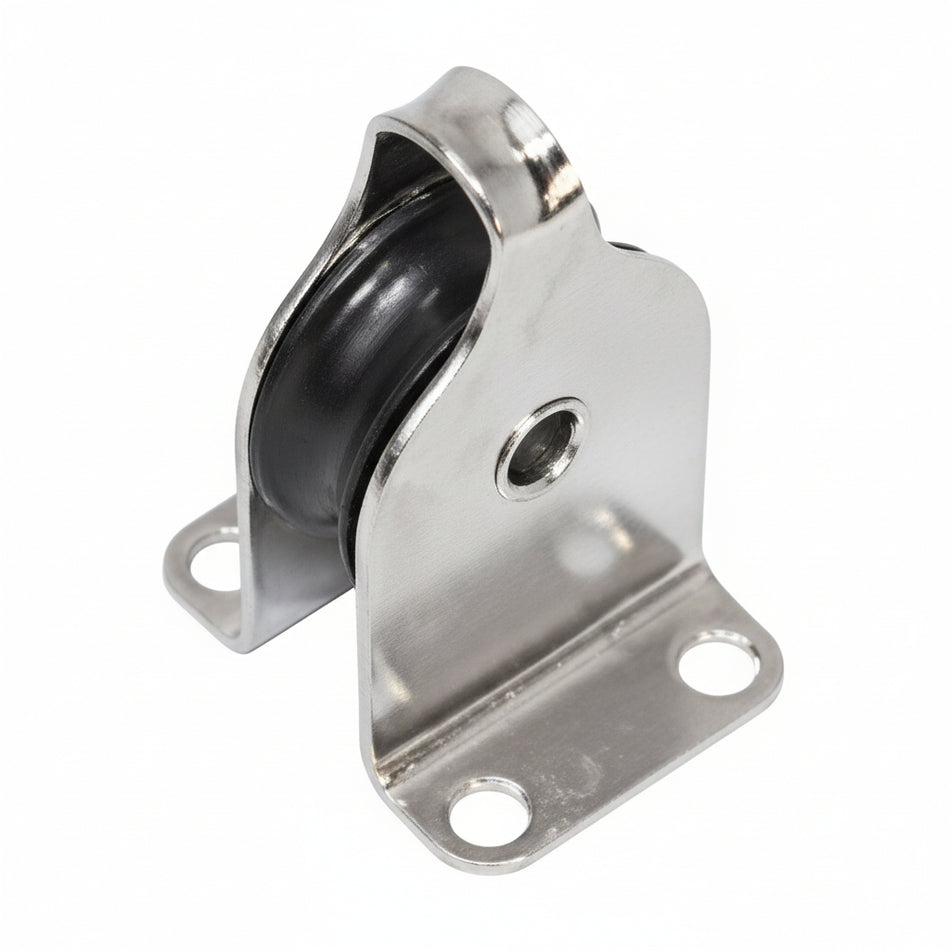 SEA SURE Einfach-Decksblock gleitlagernd 25mm Bockrolle mit U-Bügel SS0002