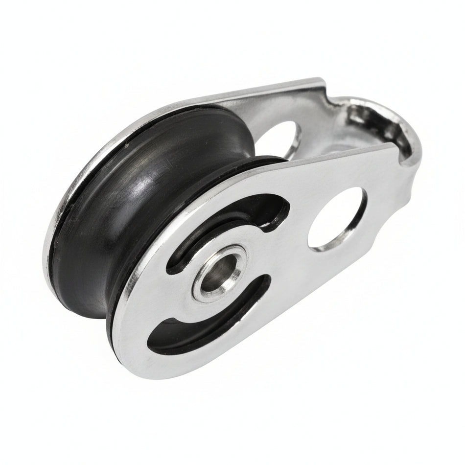 SEA SURE Einfachblock gleitlagernd 25mm Bockrolle mit Auge SS0005