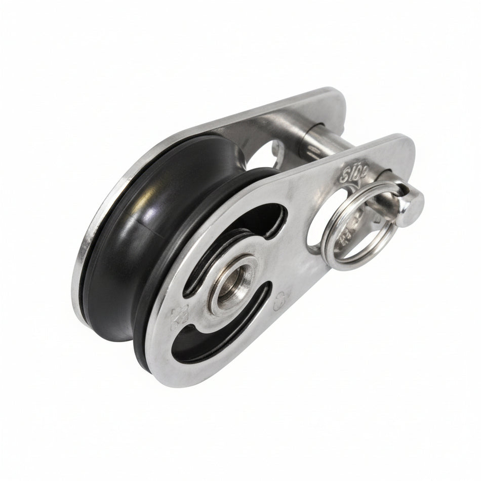 SEA SURE Einfachblock gleitlagernd 25mm Bockrolle mit Steckbolzen SS0007